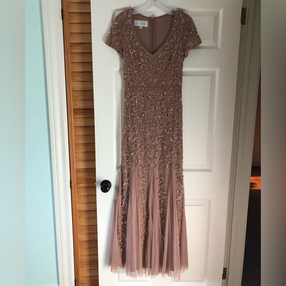Oleg Cassini Blush Formal Dress